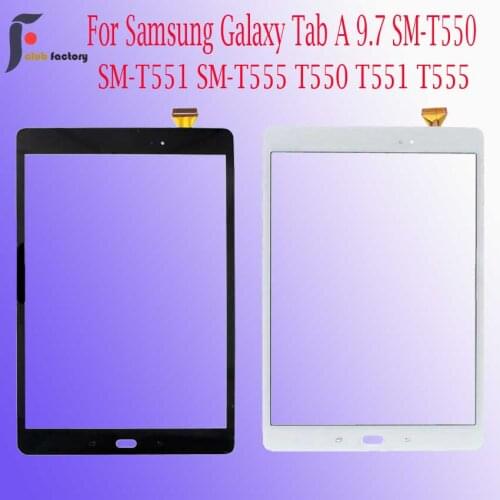 New 9.7" For Samsung Galaxy Tab A 9.7 SM-T550 Touch Screen SM-T551 SM-T555 T550 T551 T555 Digitizer Sensor Glass Lens Panel
