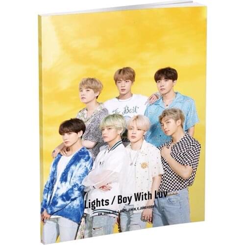 New KPOP Bangtan Boys New Album Lights Boys with Luv Mini Photo Book Postcard Photo Book Collection Photocard Poster