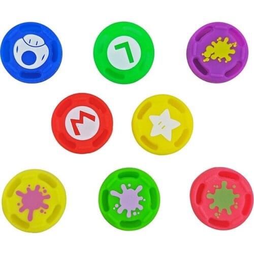 OSTENT 8 x Analog Stick Joystick Grip Caps for Nintendo Switch Joy-Con Controller Super Mario