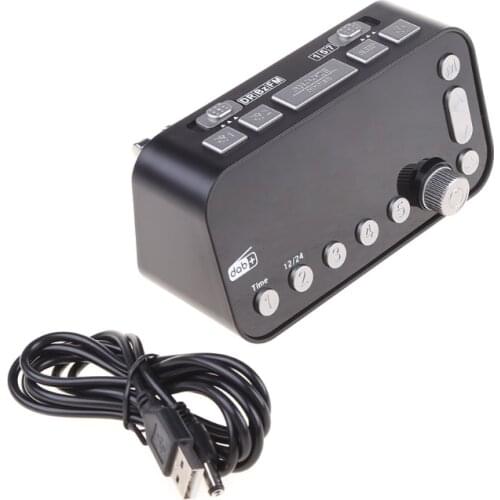 Bedside Digital Alarm LED Clock with Dual USB DAB/FM Radio Large Screen Dual Alarm Clock Setting Retro Home Small Desktop Y1QB