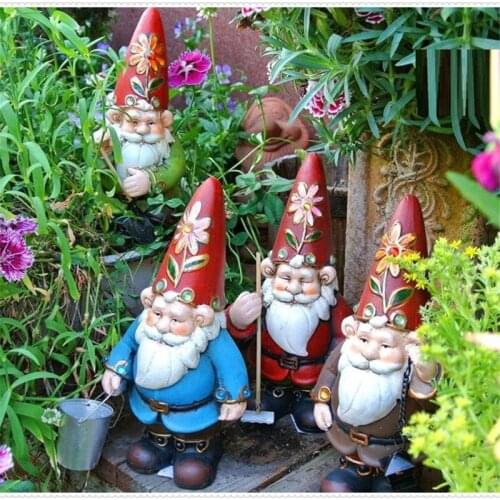 NORDIC DWARFS GRANDPA ART SCULPTURE ART GARDEN DWARFS FIGURE FIGURINE POTTERY CLAY CRAFTS HOME DECORATION ACCESSORIES R5121