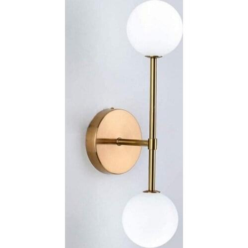 Modern minimalist golden glass wall lamp Nordic creative bedroom living room aisle staircase personality bedside lamp LB10104