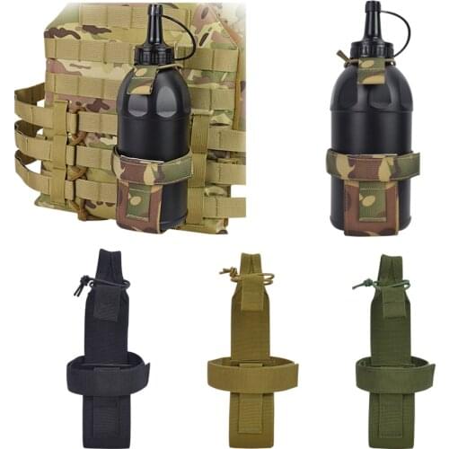 ActionUnion Tactical Water Bottle Holder Molle Belt Carrier Hiking Camping Kettle Pouch Nylon Bag Airsoft CS Hunting Outdoor