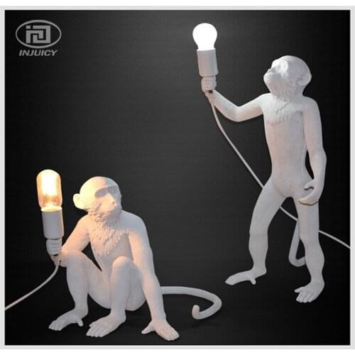 Loft Vintage Resin Monkey Desk Light Industrial Retro Edison Table Lamp Cafe Bar Coffee Shop Store Decorate Lighting