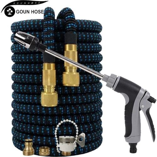 High Quality Telescopic Garden Hose High Pressure Car Wash Magic Hose UE Hose With Long Rod Spray Gun Vegetable Garden Watering