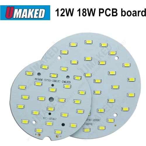 Brightness 12W 18W LED SMD5730 lamp source for bulb light, Real wattage led PCB panel for downlight ceiling light