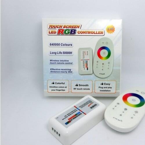 18A DC12-24V RGB led controller 2.4G touch screen RF remote control for led strip/bulb/downlight