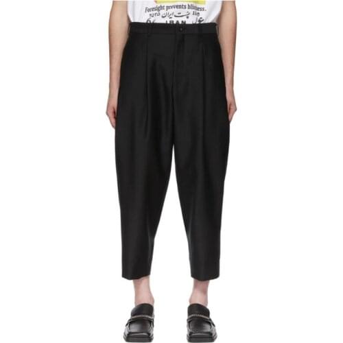 27-46 2020 Mens clothing Hair Stylist fashion Small foot nine point casual pants artistic style overalls plus size costumes