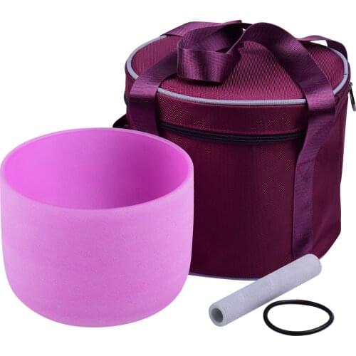 Ammoon 10 Inch Crystal Singing Bowl G Note with Mallet Rubber O-Ring Storage Bag for Musical Healing Meditation Yoga Home Office