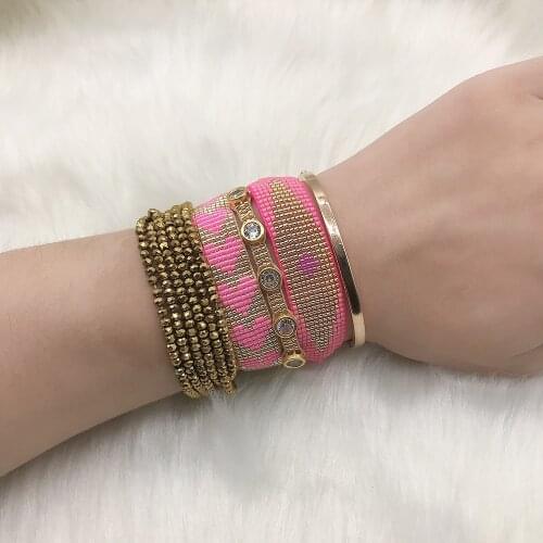 BLUESTAR Boho 4pcs One Set Evil Eye Heart MIYUKI Bracelets Lady Gold Crystal Pulsera Mujer Friendship Bracelets Jewelry Gift