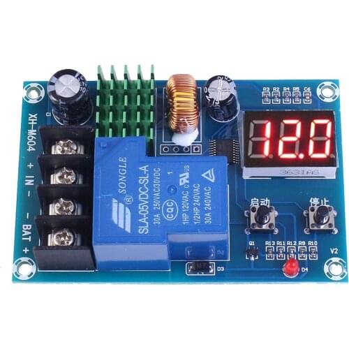 DC 6V-60V Programmable Digital Battery Charge Controller Protection Switch for for Lead Acid Lithium Solar Panel Battery