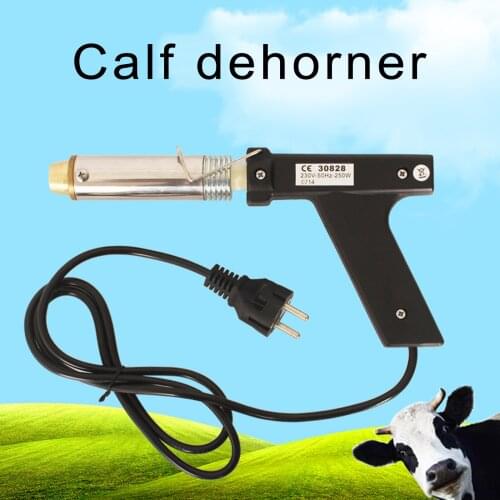 Animal Dehorner Stainless Steel Bloodless Electric Dehorner Remove Horn Device for Cow Calves Lamb 15-70 Days of Age Farm Tool