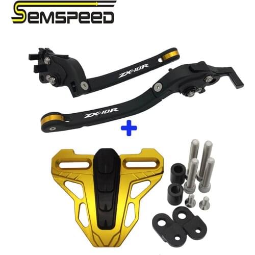 For KAWASAKI ZX10R ZX-10R 2016-2018 2019 2020 CNC Foldable Brake Clutch Levers Front Rear Disc Brake Pump Cover Guard Protector