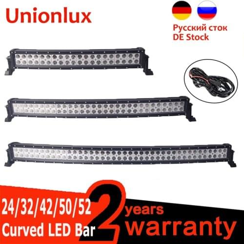 Double Row 20/32/42/50/52Inch Curved Led Work Light Bar COMBO 180W 240W 288W 300W Offroad LED Bar for Car Truck 4x4 SUV ATV