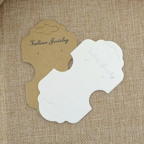 Hot Sale 500pcs/lot Paper Jewelry Cards 5x9.5cm Bracelet Showing Holder Necklace Display Packaging Card Cute Hearwear Cards