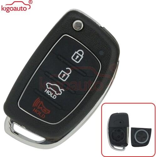 Kigoauto 4 Buttons Flip Folding Remote Key Shell Fob Case For HYUNDAI Mistra Santa Fe Sonata Tucson Accent I30 I40 I45