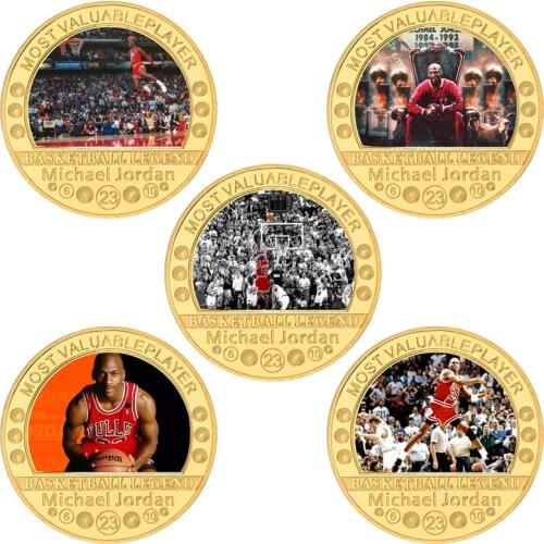 KL Basketball Legend Gold Plated Coin Collectibles with Coin Holder Sports Original Coin Set Souvenir Gifts for Man Dropshipping