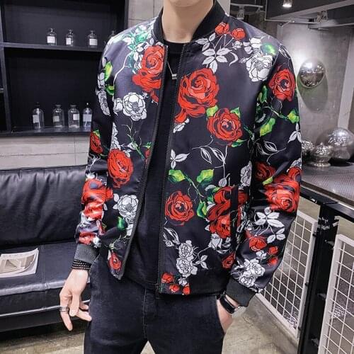 2020 Spring Fashion Print Male Classic Designer Bomber Jackets Party Club Outfit Men Oversize 5xl Mens Pattern Jacket