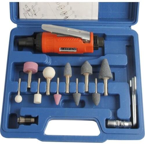 LANYAZI Pneumatic Tools Mini Air Angle Die Engraver 25000 RPM Air Grinder Polishing Air Tools Kit
