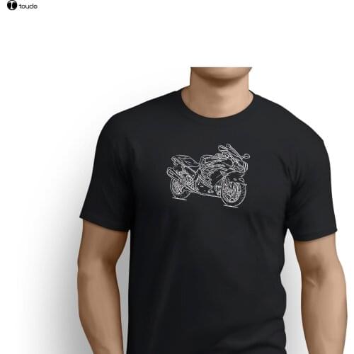 O-Neck Hipster Tshirts Classic Japanese Motorcycle Fans ZZR 1400 2013 Inspired Motorcycle Art Print T Shirt Men