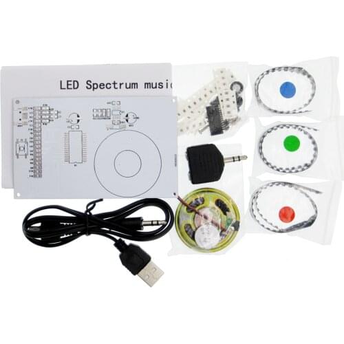 LED Music spectrum display production making kit led Flashing lights DIY kit with case