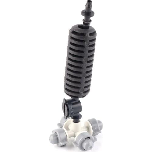 Foggy Sprinkler Garden Irrigation Irrigation Kits Atomized sprinkler with 4/7mm Hose Connector Four Way Across Spray 5-30sets