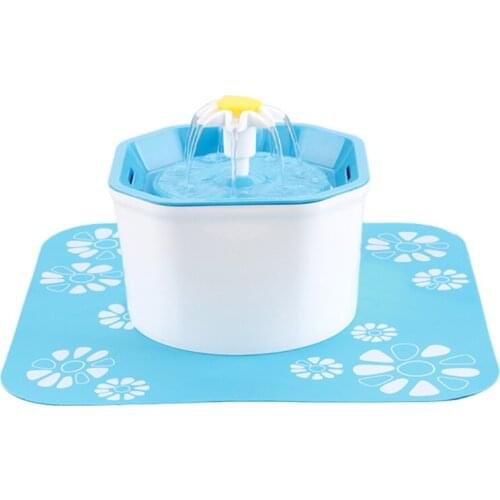Cat Water Fountain, Dog Water Dispenser, Ultra-Quiet Automatic Cat Drinking Fountains with 1 Mat for Cats Au11 21 Dropship