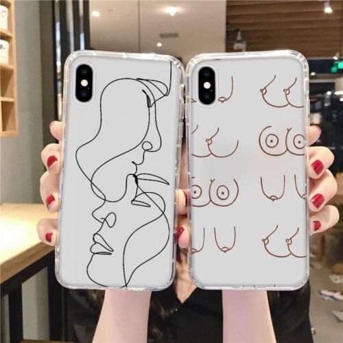 Funny art minimalist pattern Phone Case Transparent for Huawei honor A X V 9 8 10 20 I S max note pro mate lite