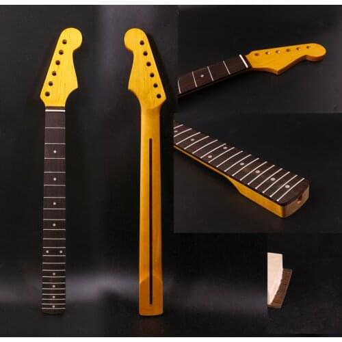 S2 Maple Guitar Neck 21 Fret 25.5 Inch Rosewood Fingerboard DOT INLAY Adjustment at Heel NUT 42 mm heel 56mm