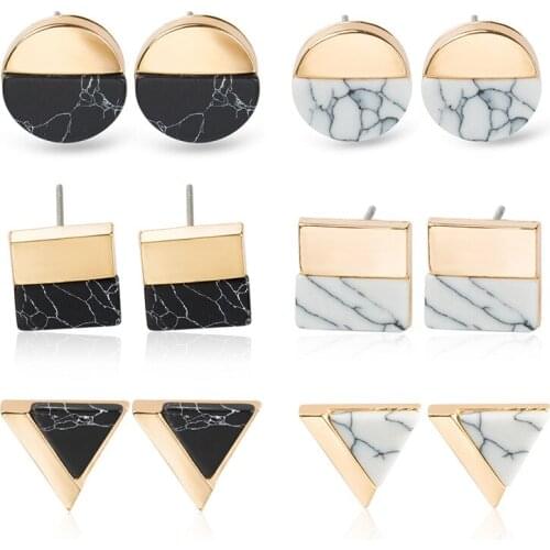 JUCHAO Fashion Statement Earrings Geometric Round Earrings For Women Hanging Earing Modern Female Jewelry