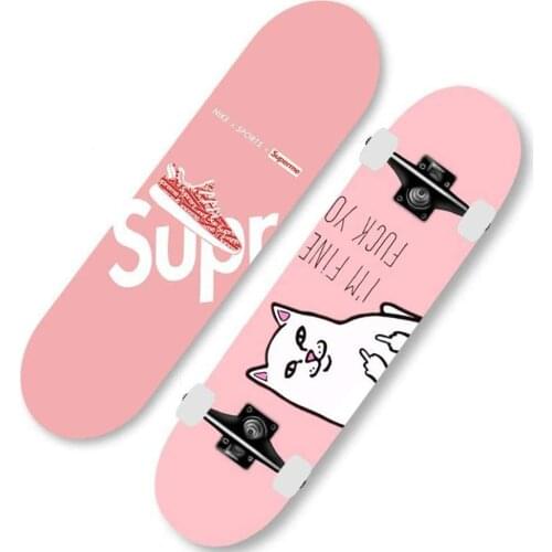 Skateboards Complete Beginners Kids Adults Youth Skateboards 31''x7.8'' with 7 Lays Maple Deck Pro Longboard Skate Boards