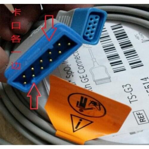 GE Original Datex-Ohmeda TruSignal SpO2 Interconnect Cable 3m REF: TS-G3