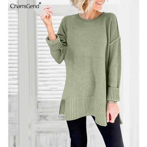 Fashion Casual Solid Color Womens Sweater O Neck Pullover Jumpers Drop Shoulder Sleeve Winter Elegant Knitted Women Sweater