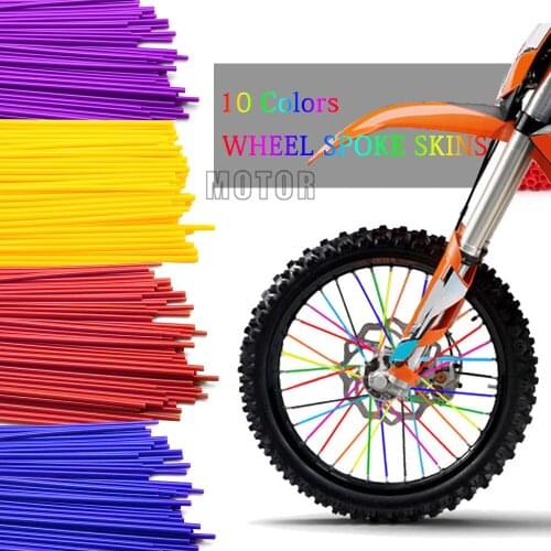 Universal Mototrcycle Wheel Rim Spoke Skins Covers Dirt Bike Trim Wrap Tube Decoration For BMW Honda YAMAHA Kawasaki Suzuki