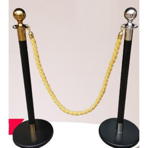 Rope Barrier End Stopper Cord End Caps With Hook 2.5cm Silver/Gold