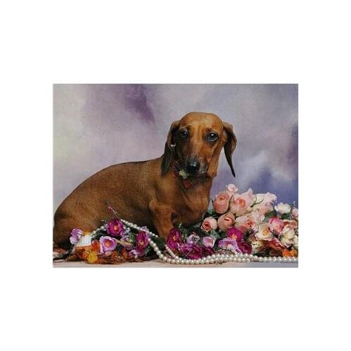 YIKEE diamond painting dogs square rhinestones diamond embroidery sale animals Decoration Home y873