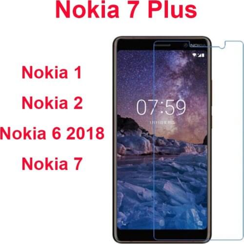 2Pcs For Nokia 2 Tempered Glass for Nokia 1 2 6 2018 7 7Plus Screen Protector Protection Film Protective Glass for Nokia 2 Case