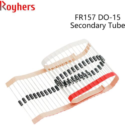 20Pcs Fast Recovery Rectifier Diode 2A 1000V FR204 FR157 FR257 FR207 FR205 DO-15 Diy Kit Sets Eectronics