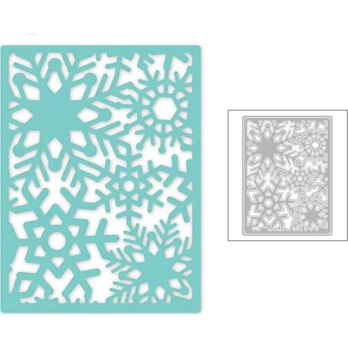 2020 New Christmas Rectangle Background Snowflake Embossing Metal Cutting Dies For DIY Making Card Paper Scrapbooking No Stamps