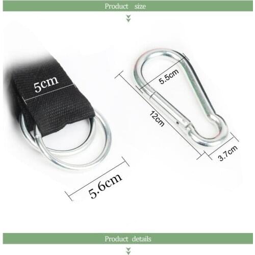 30PCS Essential Can Hold 200kg OutDoor Camping Hiking Hammock Hanging Belt Hammock Strap Rope with Metal Buckle Load Bind Rope