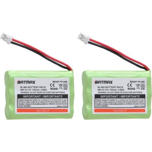 2Pcs 3.6V 1100mAh MBP33 Battery for Motorola Baby Monitor MBP33 MBP33S MBP33PU MBP36 MBP36PU not Compatible with MBP33S + MBP36S