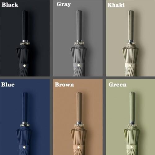 24K Long Handle Large Golf Umbrella Strong Windproof Glassfiber Parasol Outdoor Activities Business Umbrella