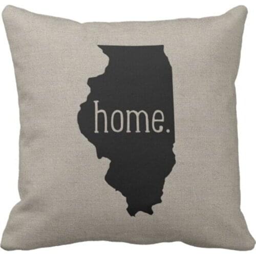 Illinois Home State Throw Pillow case