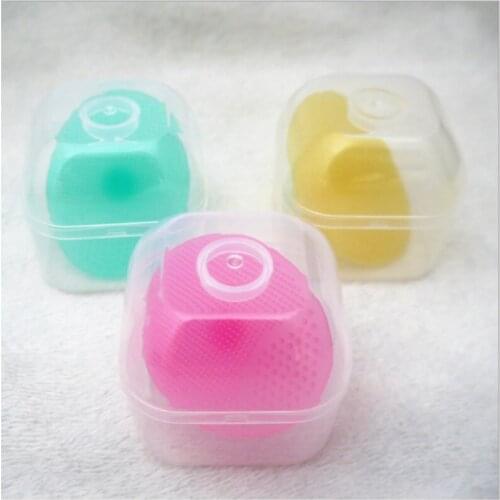 Baby bath brush Oval Blackhead Remover Facial Brush Cleaning Pad Baby Head Washing With Box Silicone Skin Care dhl 200sets