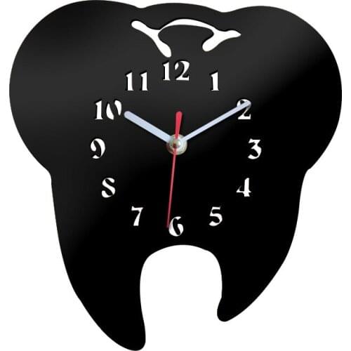 DIY creative teeth personality mute wall clock fashion art living room bedroom quartz clock