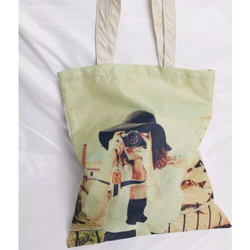 Eco Friendly Shopping Bag Large Capacity Causal Tote High Density Linen Travel Bags