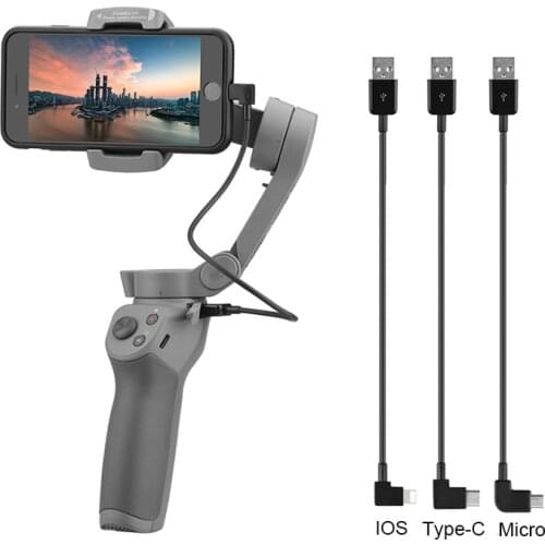 Gimbal Mobile Phone Charging Cable for DJI OM 4 Type-C Micro-USB IOS Smartphone Cable for Osmo Mobile 3 2 Stabilizer Accessories