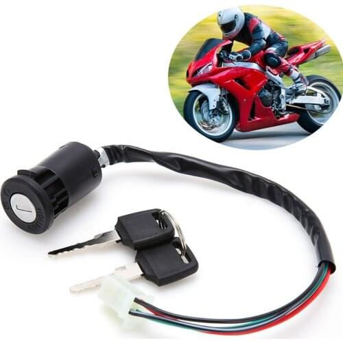 Hot sale Motorcycle Style Ignition Key Switch Lock 4 Wires For Motorcycle Motor Scooters Universal