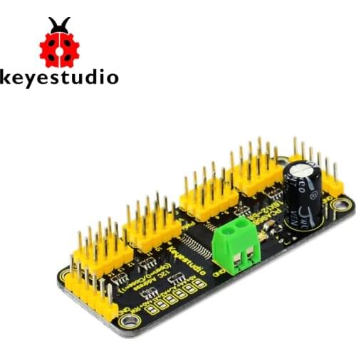 Keyestudio 16-Channel Servo Drive Board with12-BIT PWM-12C Interface PCA9685 for Arduino / Raspberry Pi