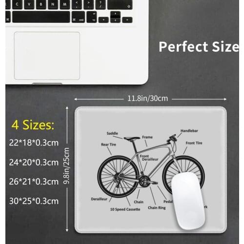 Mountainbike Mouse Pad DIY Print Off Road Cycling Bike Parts Bicycle Cycle Wheel Wheeler Sport Racing